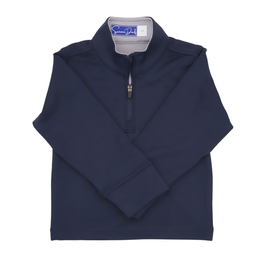 Kids Performance Quarter Zip- Navy